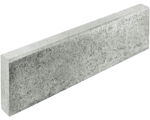 Bordure de trottoir profonde en béton gris chanfreinée sur un côté 100 x 8 x 40 cm