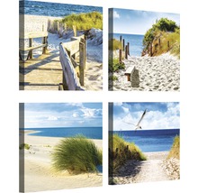 Tableau mural en quatre parties avec des motifs de plage