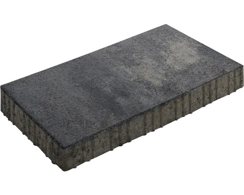 Pavé rectangulaire Crescendo mélange gris anthracite avec mini-chanfrein 60x30x8 cm