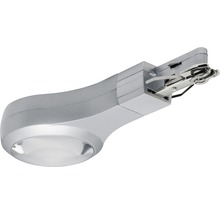 Rail LED argenté avec clip de fixation pour montage au plafond