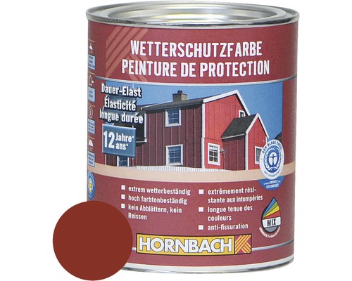 Peinture de protection contre les intempéries couleur bois rouge suède 750 ml