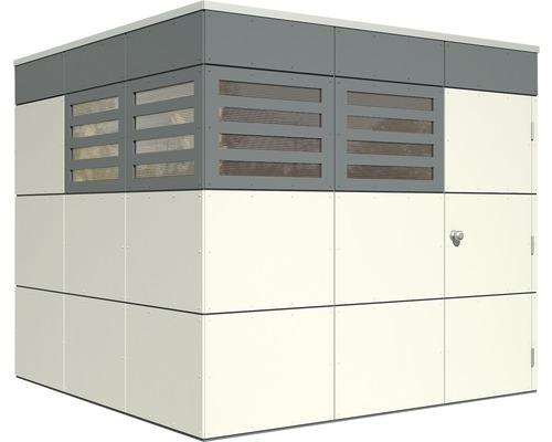 Abri de jardin avec porte et fentes d''aération
