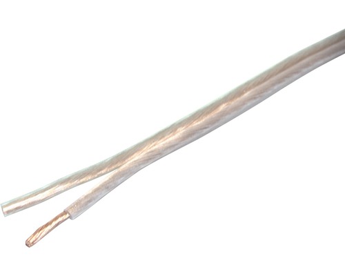 Câble de haut-parleur LS HF 2x1,5 mm2 transparent Eca (au mètre