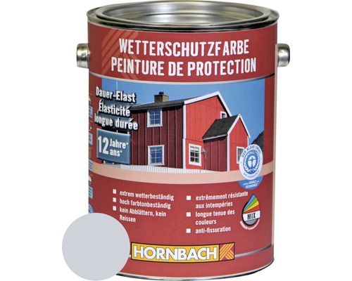 HORNBACH Holzfarbe Wetterschutzfarbe silbergrau 2,5L-0