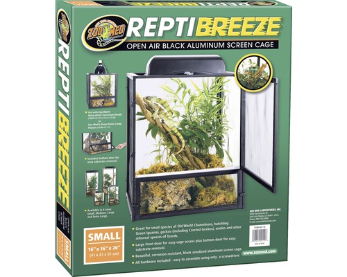 Zoo Med ReptiBreeze Terrarium petit, cadre en aluminium, conception ouverte