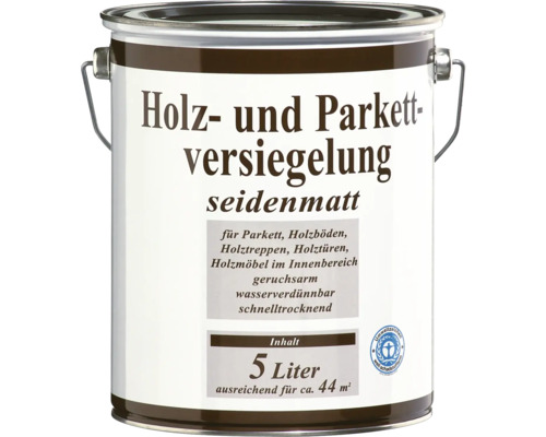 Vitrification du bois et du parquet mat satiné 5 L Boîte de scellant pour bois et parquet, aspect soyeux mat, contenu 5 litres