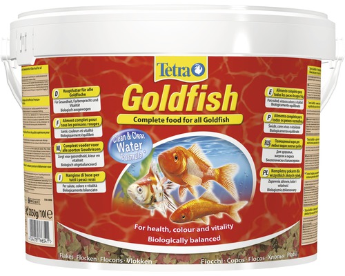 Tetra nourriture pour bassins de jardin Goldfish 10 l Tetra Goldfish Aliment complet pour tous les poissons rouges en seau