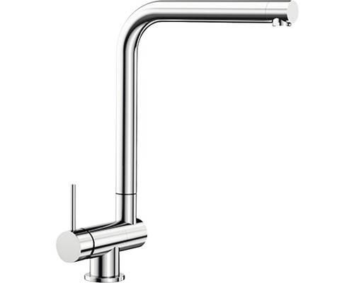 Robinetterie de cuisine haute pression devant fenêtre Blanco LARESSA-F levier gauche chrome galvanisé 521546