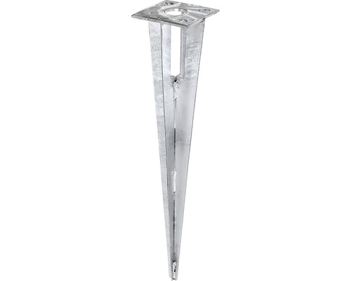 Douille de sol pour poteau de clôture en tube d'acier, 3.4 cm, galvanisée à chaud Pointe à enfoncer en métal pour la fixation de poteaux