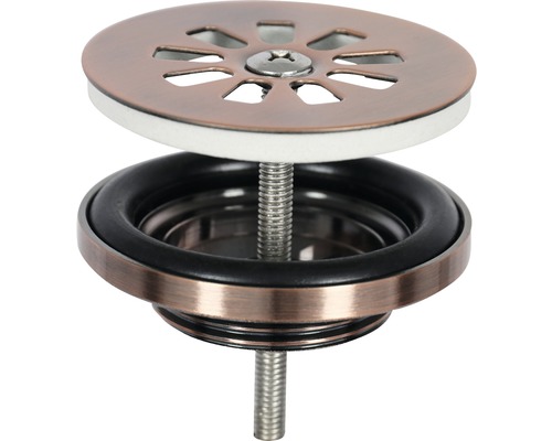 Waschbeckenablaufgarnitur mit Sieb