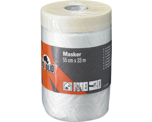 Ruban de masquage avec film Masker ROXOLID beige 55 cm x 33 m