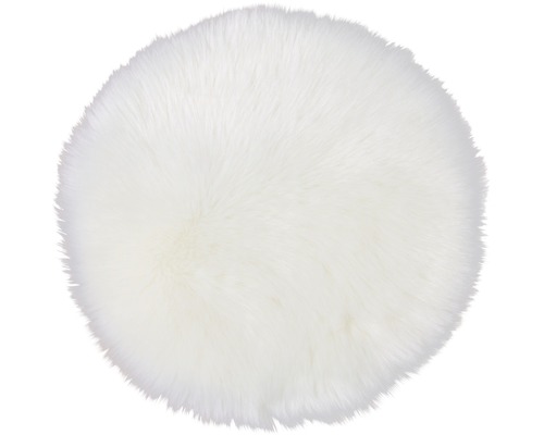 Fell Sitzkissen Fake weiss Ø 35 cm Fell Sitzkissen Fake weiss Ø 35 cm