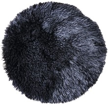 Fell Sitzkissen Fake schwarz/silber Ø 35 cm-thumb-0 Fell Sitzkissen Fake schwarz/silber Ø 35 cm-thumb-0