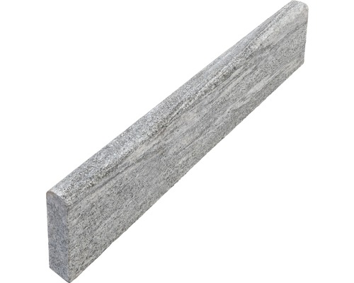 FLAIRSTONE Gneis Randstein Arctic grau beidseitig abgerundet 80 x 5 x 15 cm