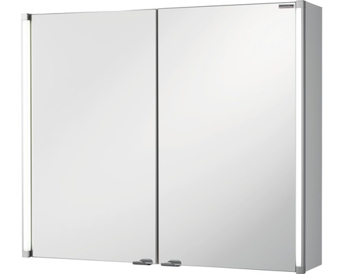 Armoire de toilette FACKELMANN LED-Line 80.5 cm blanc à haute brillance 2 porte