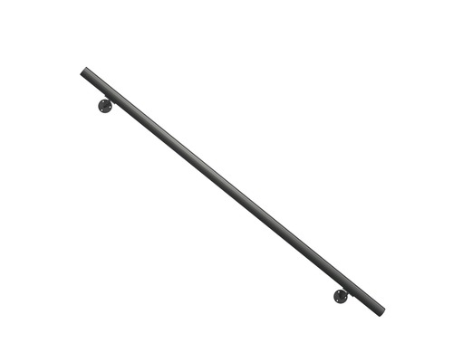 Pertura Melia Set de main courante aluminium anthracite L : 1500 mm Ø 40 mm Main courante métallique pour montage mural