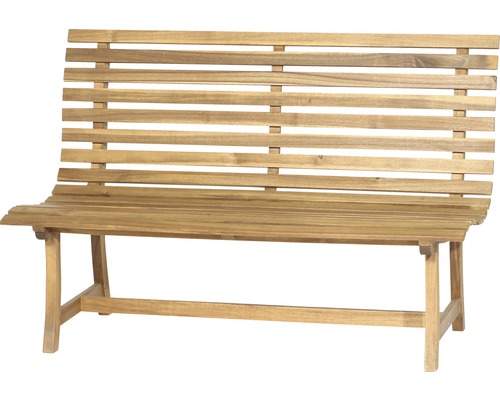 Holzbank mit Rückenlehne für den Aussenbereich