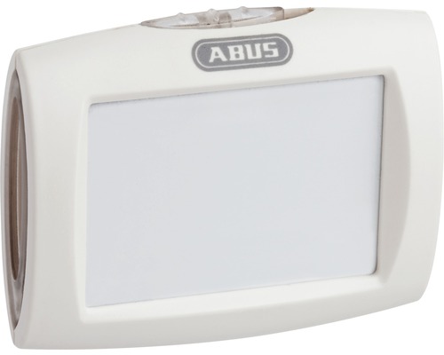 ABUS Logo auf einer weißen Bewegungsmelder Abdeckung