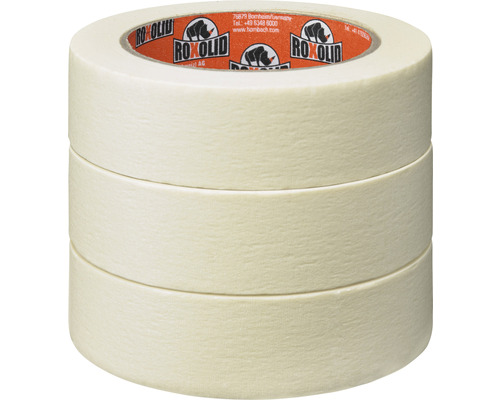 Trois rouleaux de ruban de masquage empilés