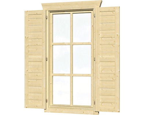 Fensterläden SKAN HOLZ Einzelfenster 28/45 mm gross, natur
