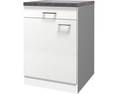 Meuble bas Lucca largeur 60 cm blanc