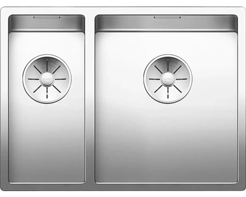 Évier en acier inoxydable à deux cuves