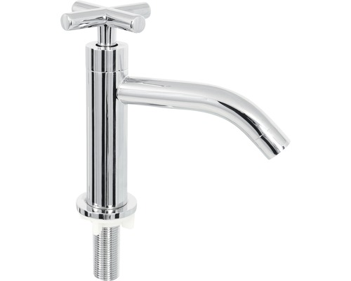 Waschtischarmatur mit Kreuzgriff aus Metall