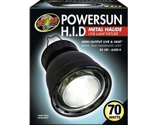 Zoo Med Powersun H.I.D. Douille pour lampe à halogénures métalliques UVB, 70 watts