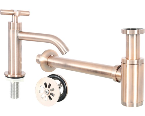 Robinet de lavabo avec siphon et garniture de vidange