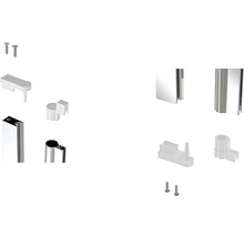 Verschiedene Installationskomponenten für Duschkabinen