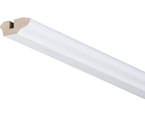 Moulure de finition pour plafonds frêne cristal blanc 17x36x2600 mm Plinthe en bois laqué blanc