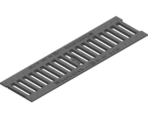 Grille en fonte Hauraton RecyfixStandard/Plus 100 taille de clé 80/14 500x136x14 mm