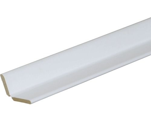 Baguette d'angle pliable uni blanc 22x22x2600 mm Baguette d''angle blanche en bois