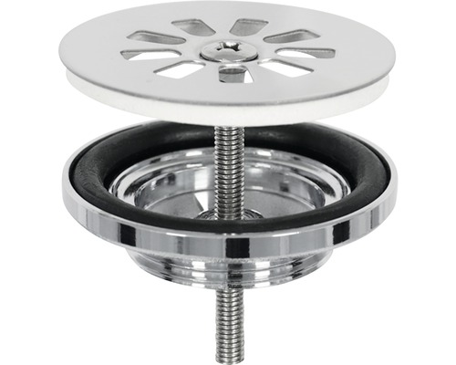 Spülenstöpsel aus Metall mit Sieb