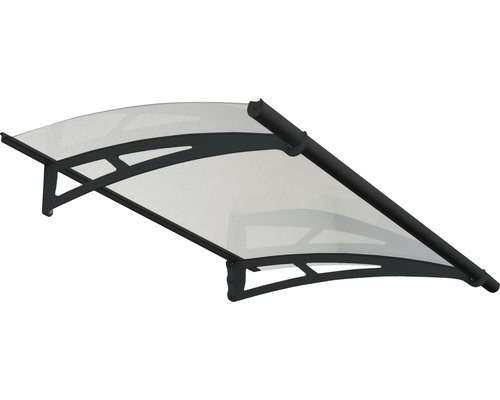 Marquise Aquila 150,5x91,5 cm gris polycarbonate transparent