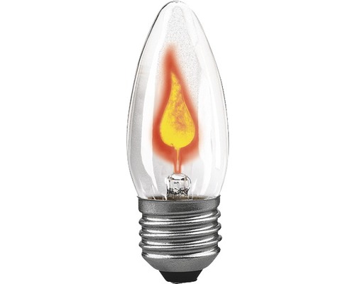 Ampoule flamme vacillante E27 3 W transparente - HORNBACH
