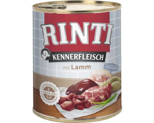 Pâtée pour chien, RINTI Kennerfleisch avec agneau 800 g