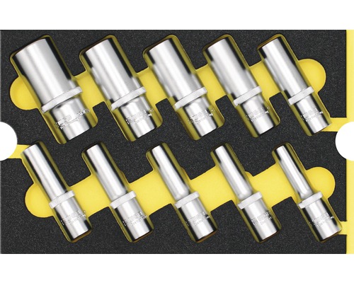 WGB Moduleinlage Steckschlüssel-Einsätze Grösse M 268 x 38 x 171 mm schwarz 10-tlg