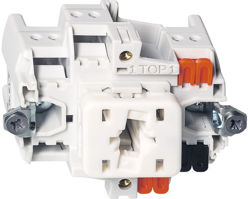 Insert d'interrupteur Feller FH 0/3/1L BSE éclairé Distributeur électrique blanc pour installation électrique