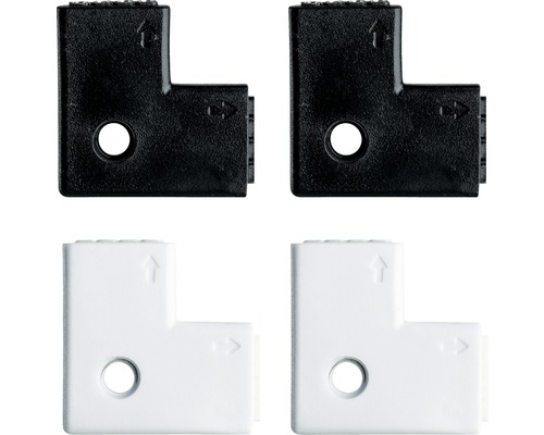 Raccord d'angle YourLED 90° noir/blanc 4 pièces 705.99