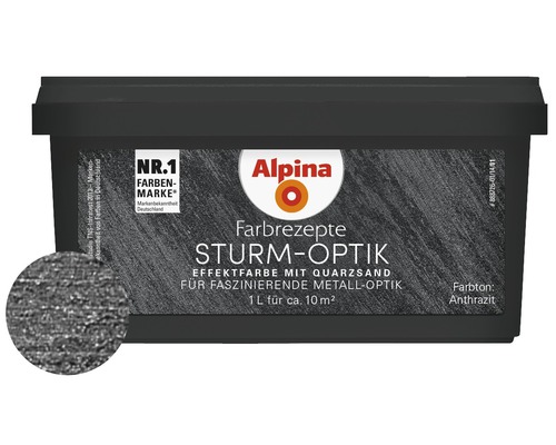Alpina Effektfarbe Sturm-Optik anthrazit 1 l-0