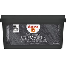 Alpina Effektfarbe Sturm-Optik anthrazit 1 l-thumb-2