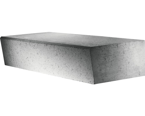 Marche en bloc creux en béton en contre-dépouille/incliné gris 50x32x16 cm