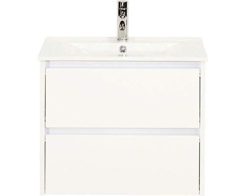 Lavabo avec meuble bas Sanox DANTE lxhxp 61x52x46 cm couleur de façade blanc 81700101