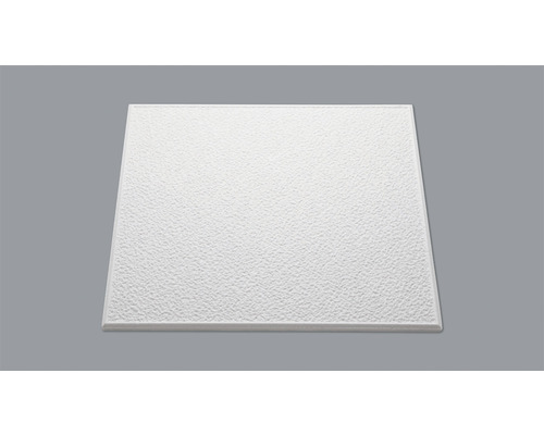 Dalle de plafond T101, aspect crépi fin, 50 x 50 cm, 2 m² par paquet