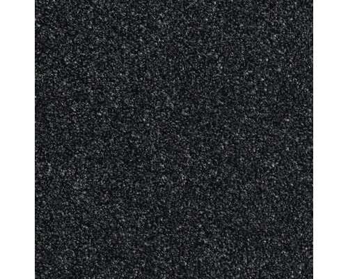 Spannteppich Kräuselvelours Luganto schwarz 400 cm breit (Meterware)