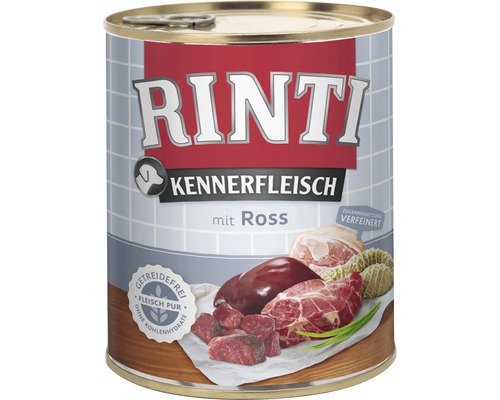 Pâtée pour chien RINTI Kennerfleisch avec viande de cheval 800 g