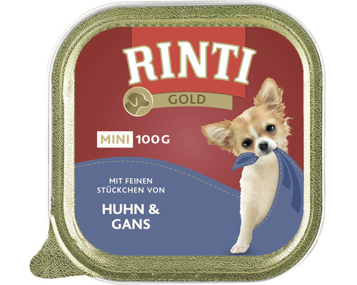 Pâtée pour chiens RINTI gold Mini poulet & oie 100 g