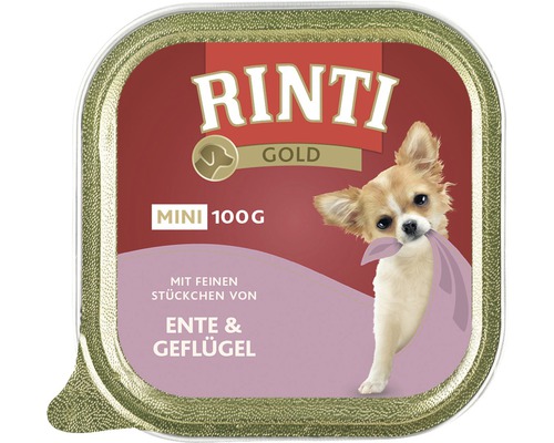 Pâtée pour chiens RINTI gold Mini canard & volaille 100 g