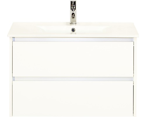 Ensemble de meubles de salle de bains Dante 81x52 cm blanc haute brillance-0